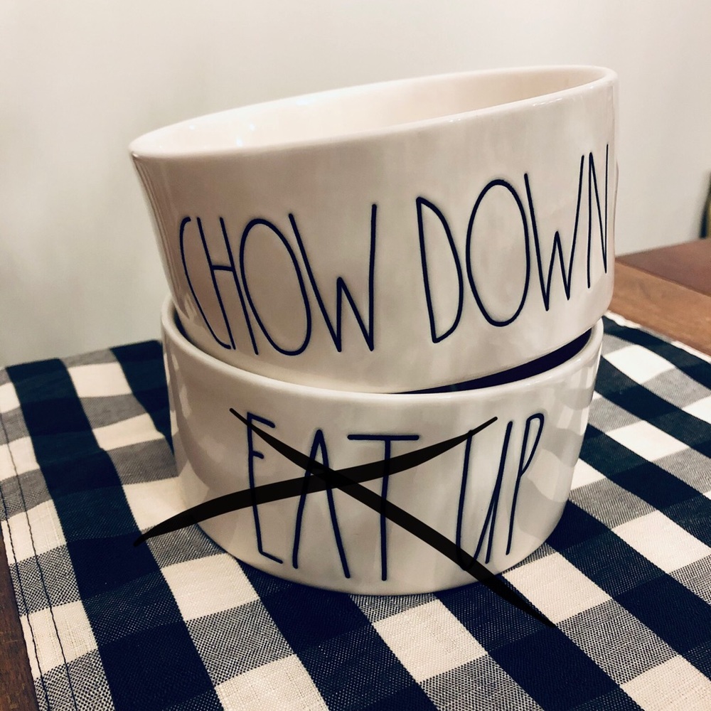 Rae Dunn Chow Down Dog Bowl